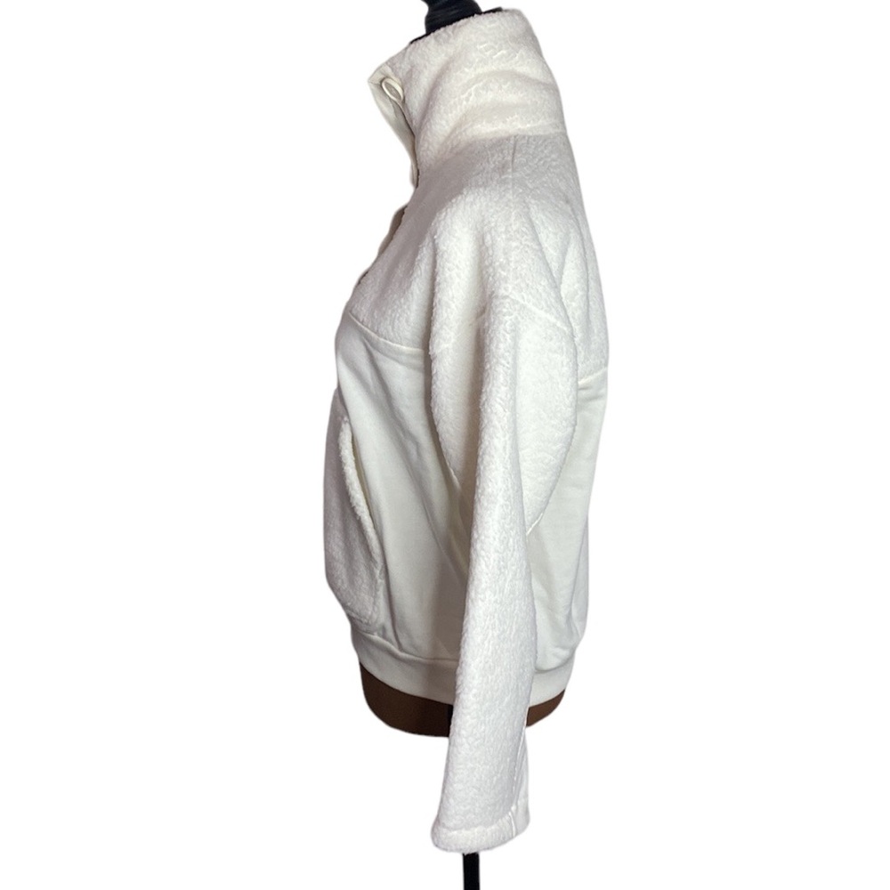 New J Crew Teddy sherpa button-front sweatshirt soft shell fleece jacket sz XXS - Picture 5 of 16